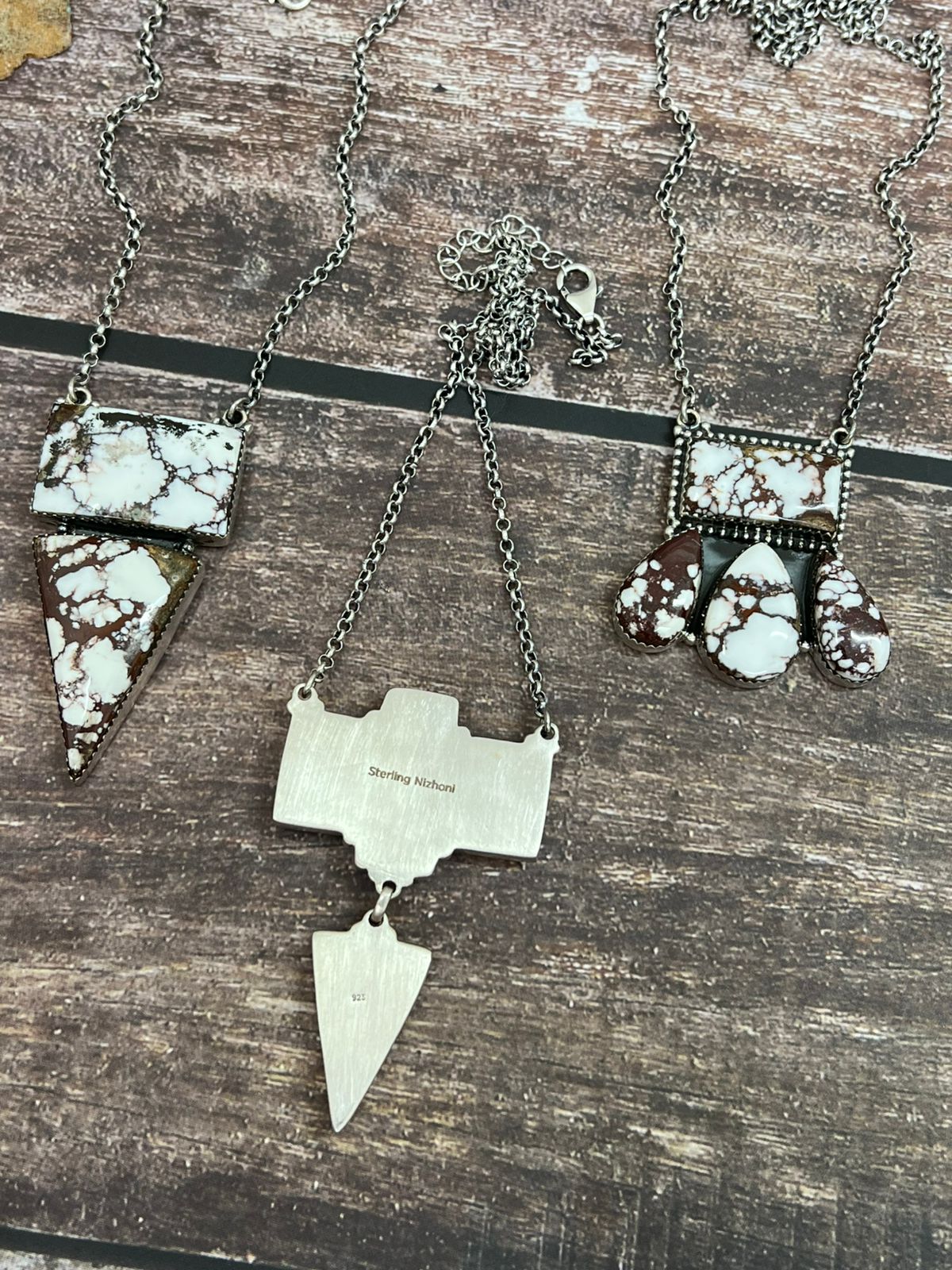 Handmade Sterling Silver Wild Horse Necklace with Signed Nizhoni