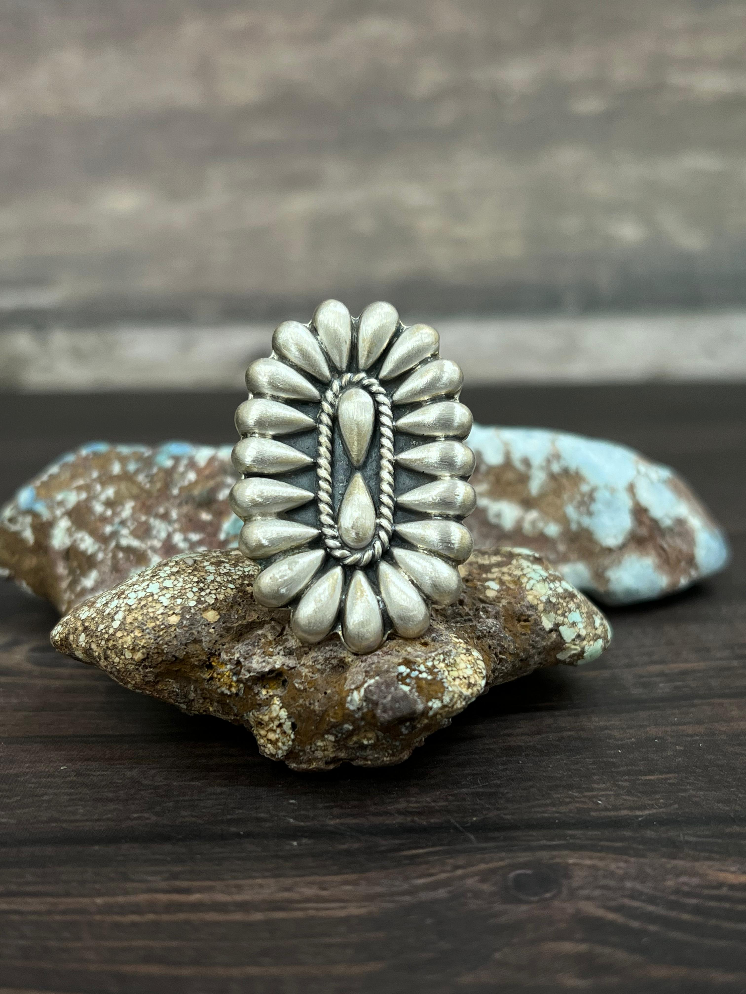 Handmade Sterling Silver Adjustable Ring With Signed Nizhoni