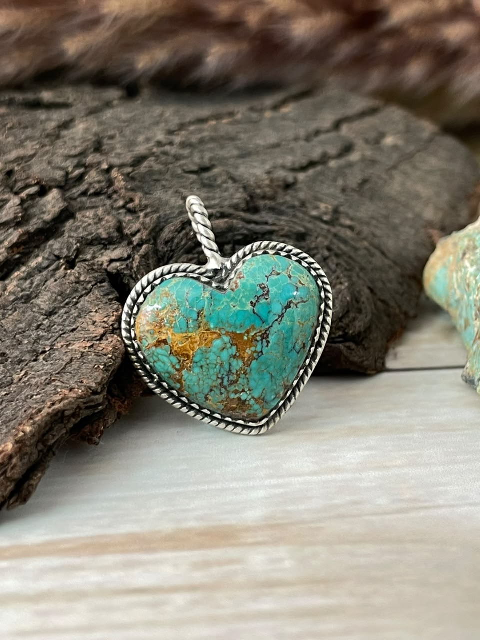 Handmade Sterling Silver Crimson Cowgirl Turquoise Collection: Heart Hat Pin Signed Nizhoni