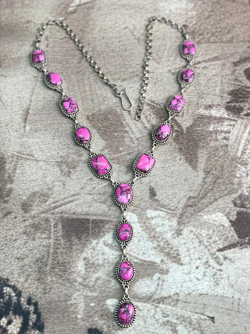 Handmade Sterling Silver Cherry Blossom Necklace "Signed Nizhoni"