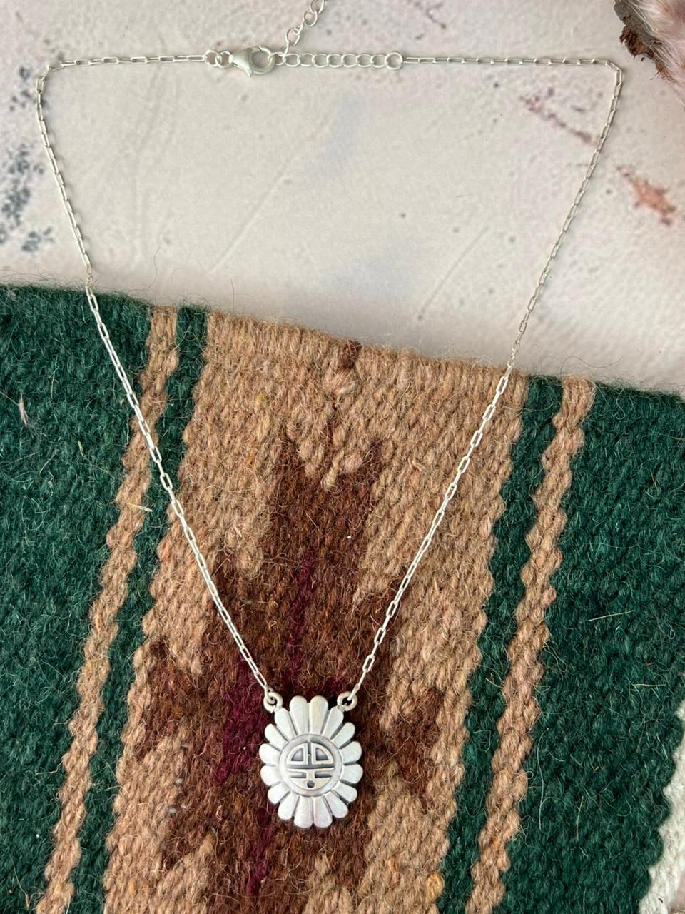 Handmade Sterling Silver Necklace Signed Nizhoni