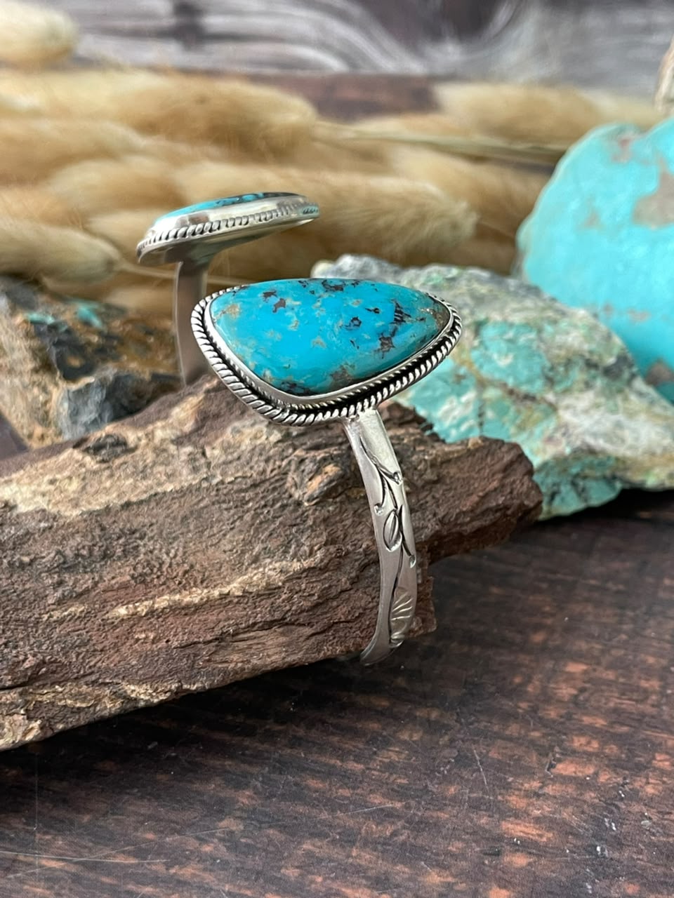 Handmade Sterling Silver Sierra Nevada Cuff Bracelet Signed Nizhoni