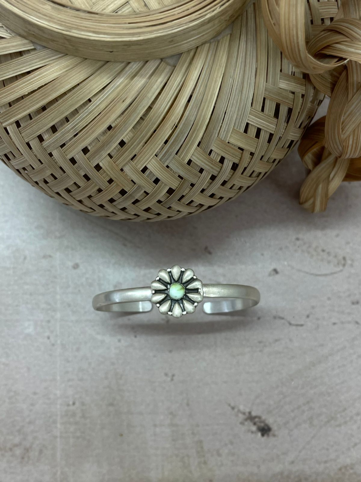 Handmade Sterling Silver Palomino Turquoise Cuff Bracelet with Signed Nizhoni