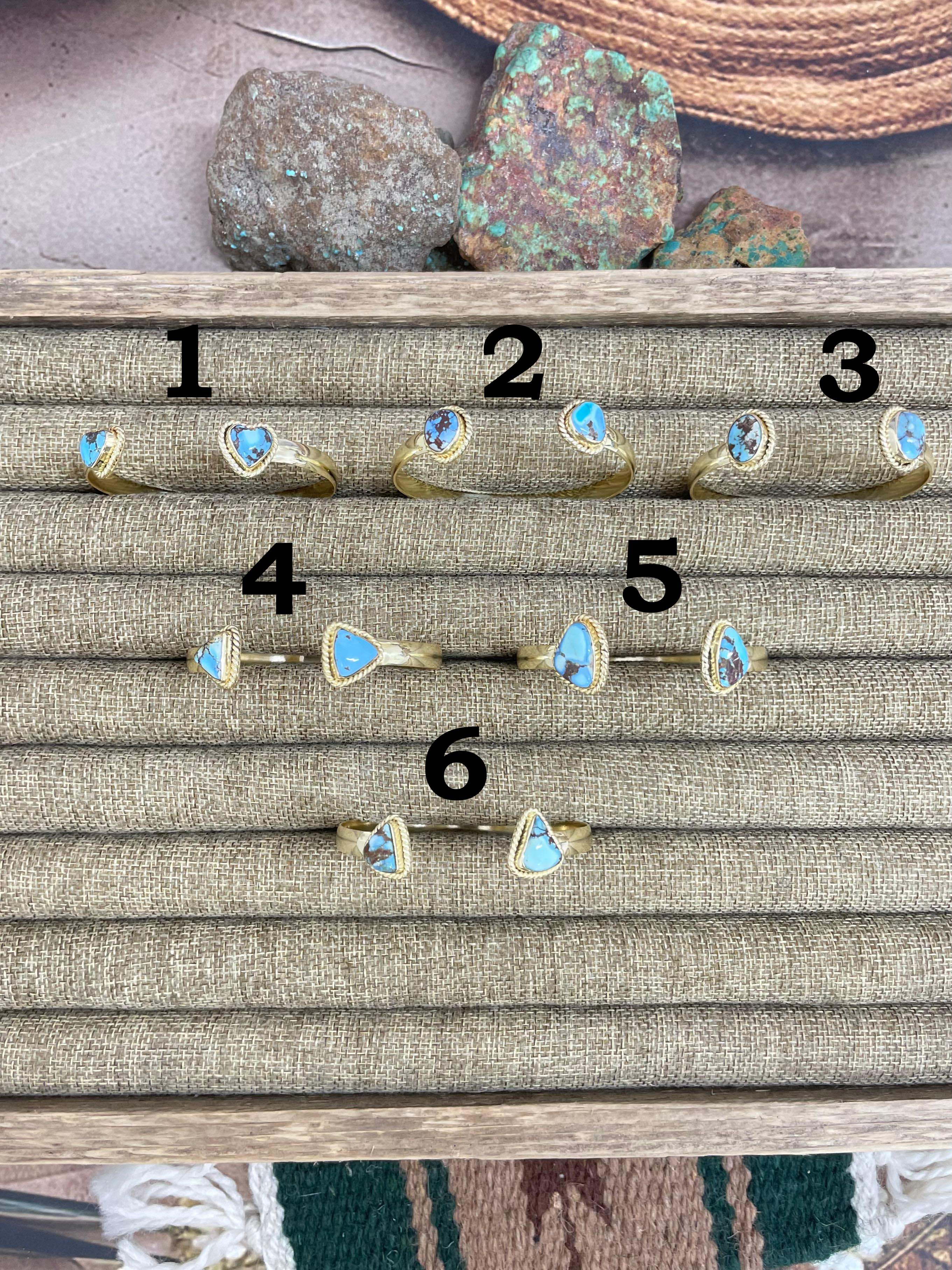 “The Golden Collection” Handmade Natural Gold Plated Golden Hills Turquoise Cuff Bracelet