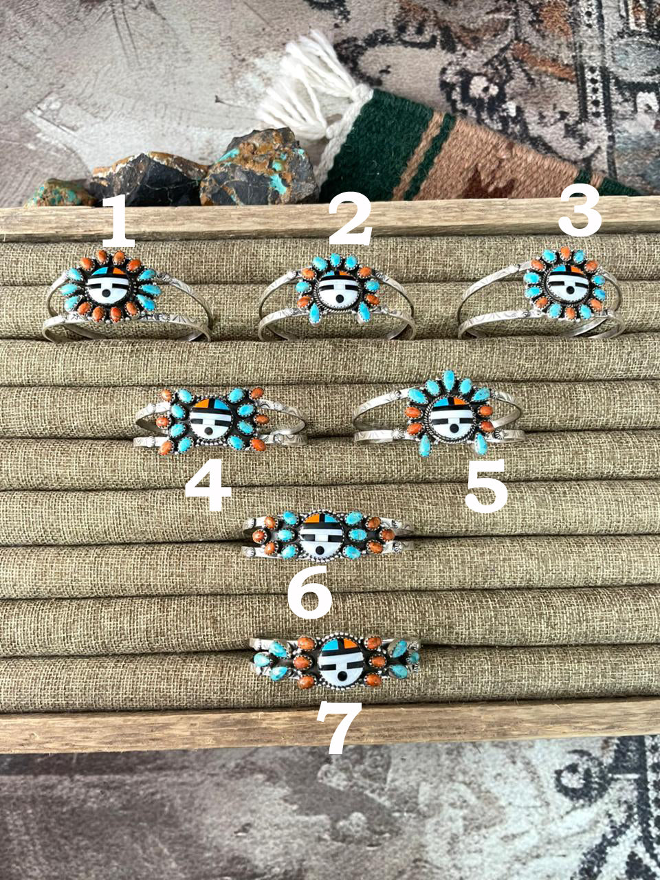 Handmade Sterling Silver Turquoise and MOP Cuff Bracelet "Signed Nizhoni"