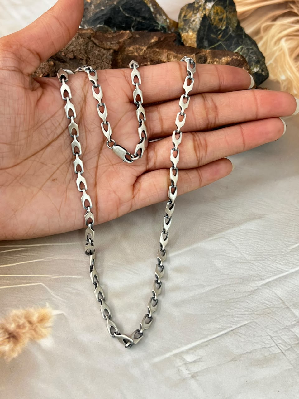 Handmade Sterling Silver Necklace Signed Nizhoni