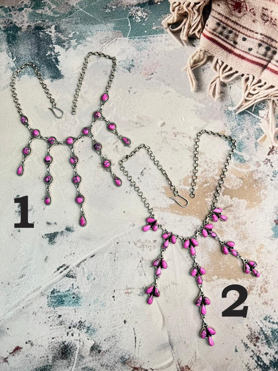 Handmade Sterling Silver Cherry Blossom Choker Necklace "Signed Nizhoni"