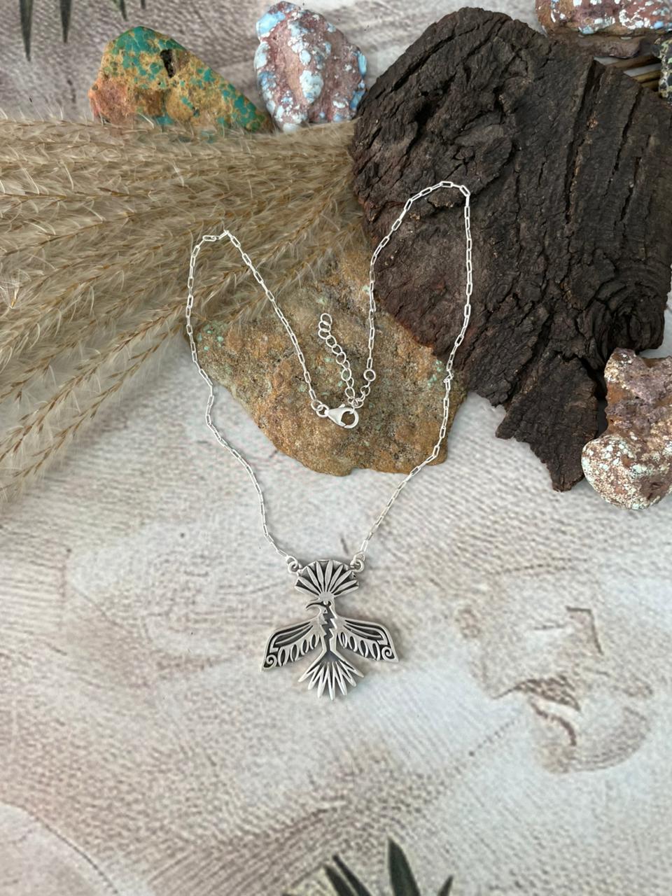 Handmade Sterling Silver Necklace "Signed Nizhoni"