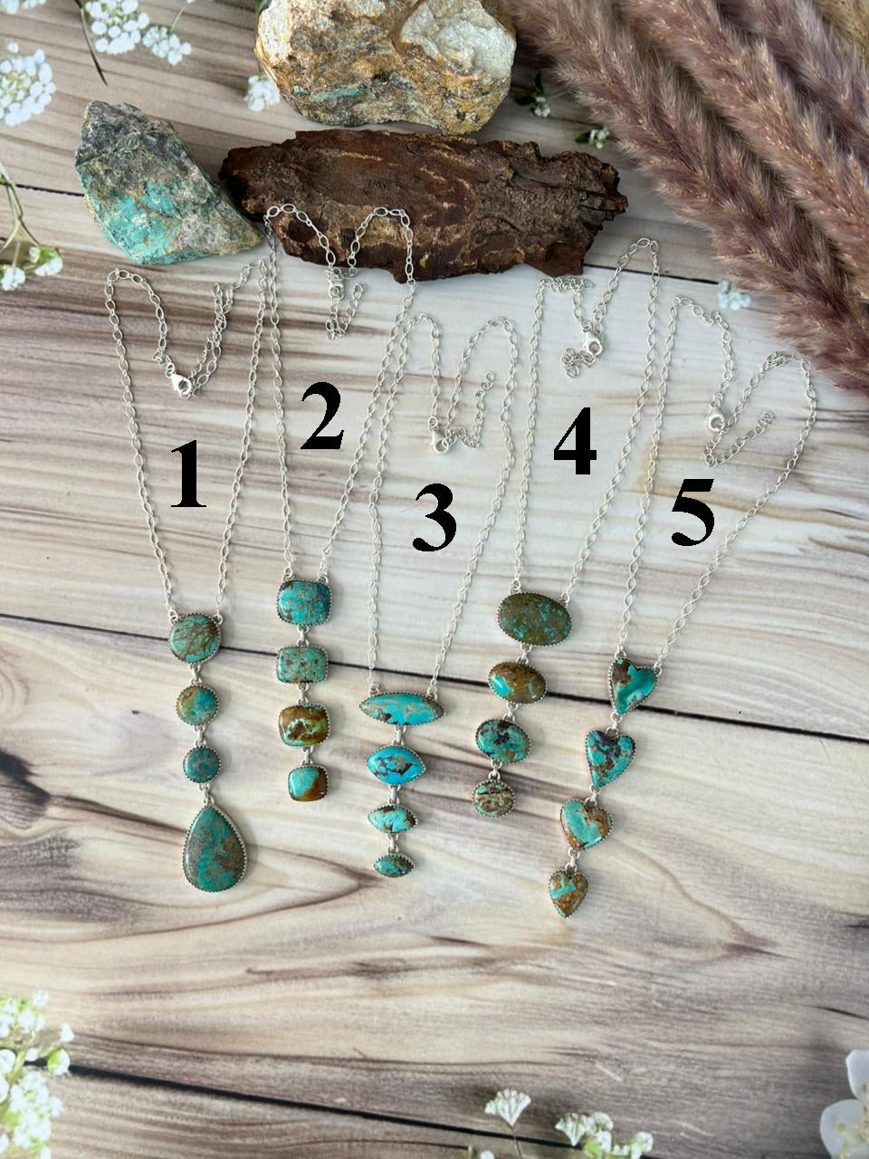 Handmade Sterling Silver Cripple Creek Turquoise Necklace Signed Nizhoni