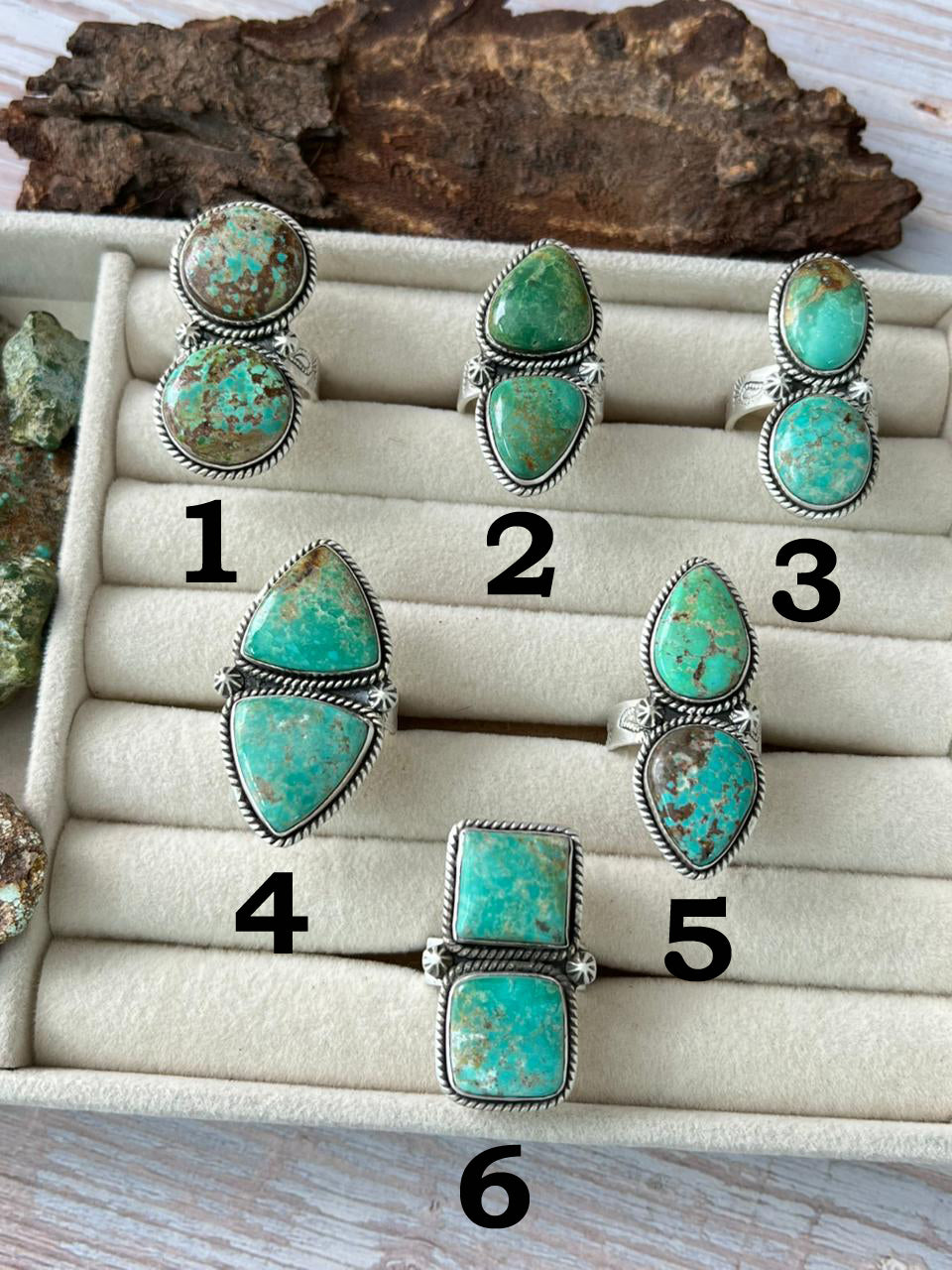 Handmade Sterling Silver Mantis Turquoise Adjustable Ring With Signed Nizhoni