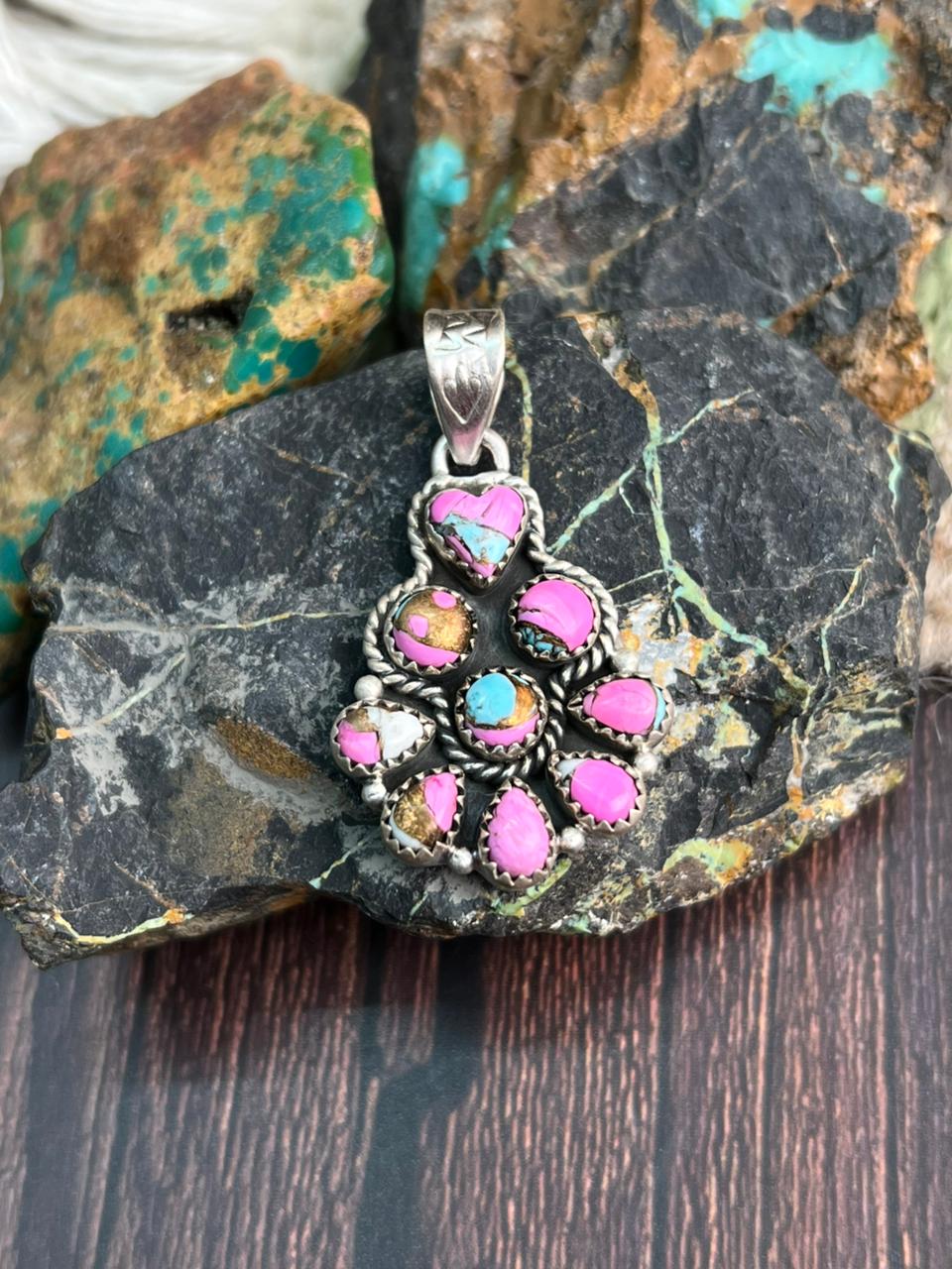 Handmade Sterling Silver Cotton Candy Pendant "Signed Nizhoni"