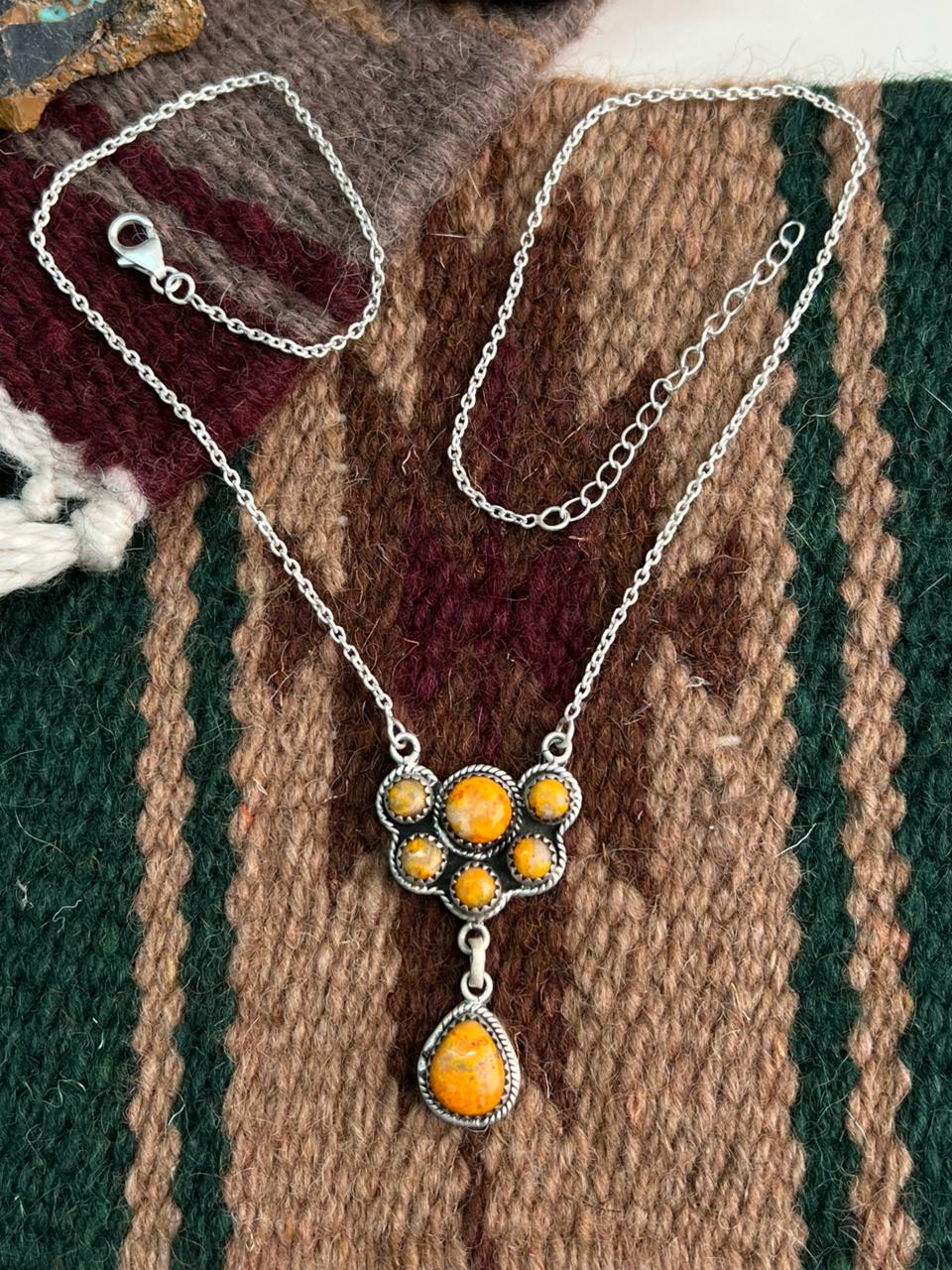 Handmade Sterling Silver Bumblebee Necklace "Signed Nizhoni"