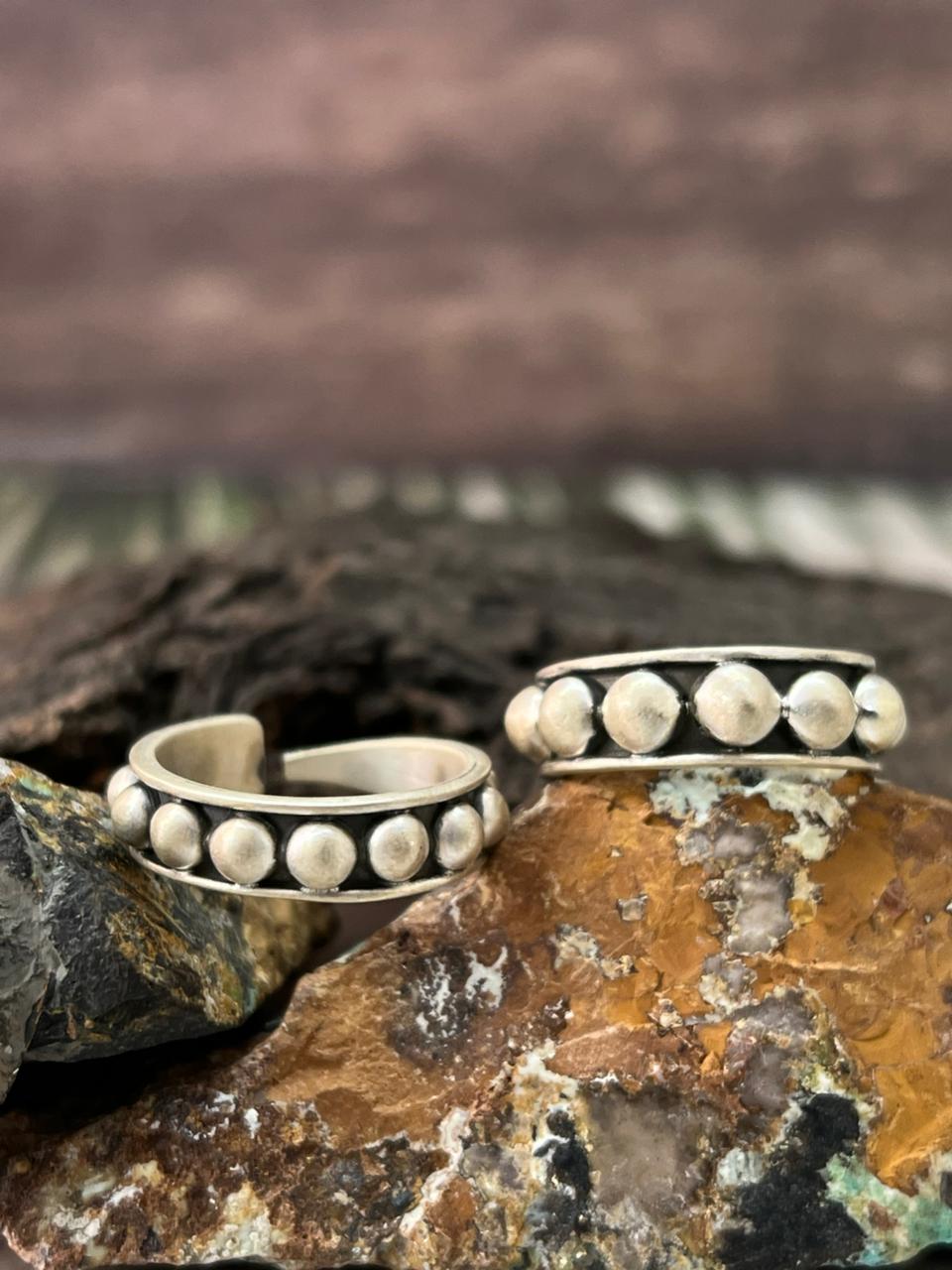 Handmade Sterling Silver 4MM, 5MM Adjustable Ring " Signed Nizhoni"