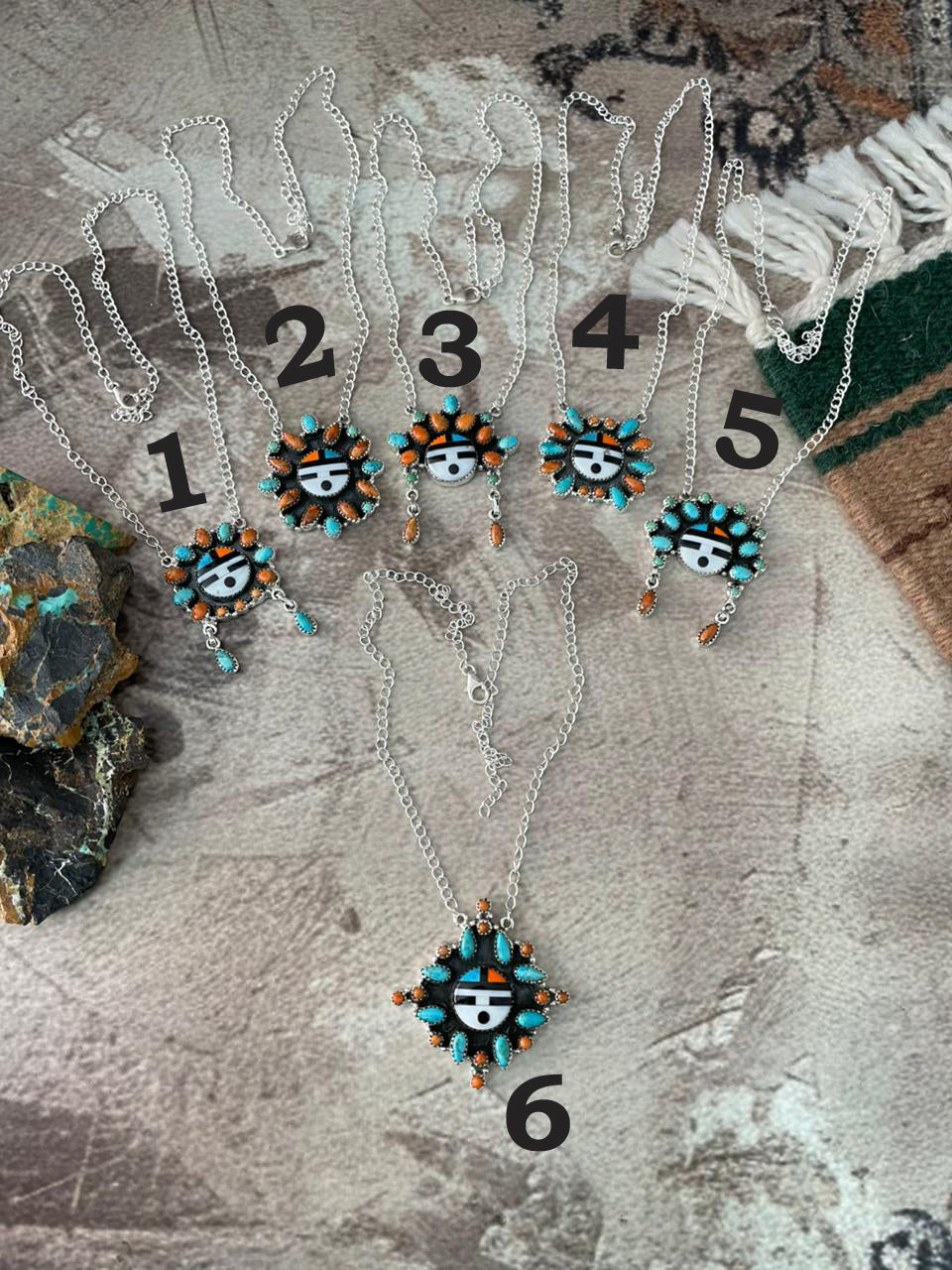 Handmade Sterling Silver Turquoise and MOP Necklace "Signed Nizhoni"