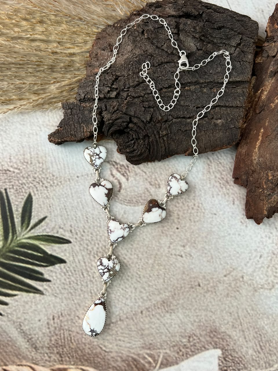 Handmade Sterling Silver Wildhorse Magnesite Choker Necklace Signed Nizhoni