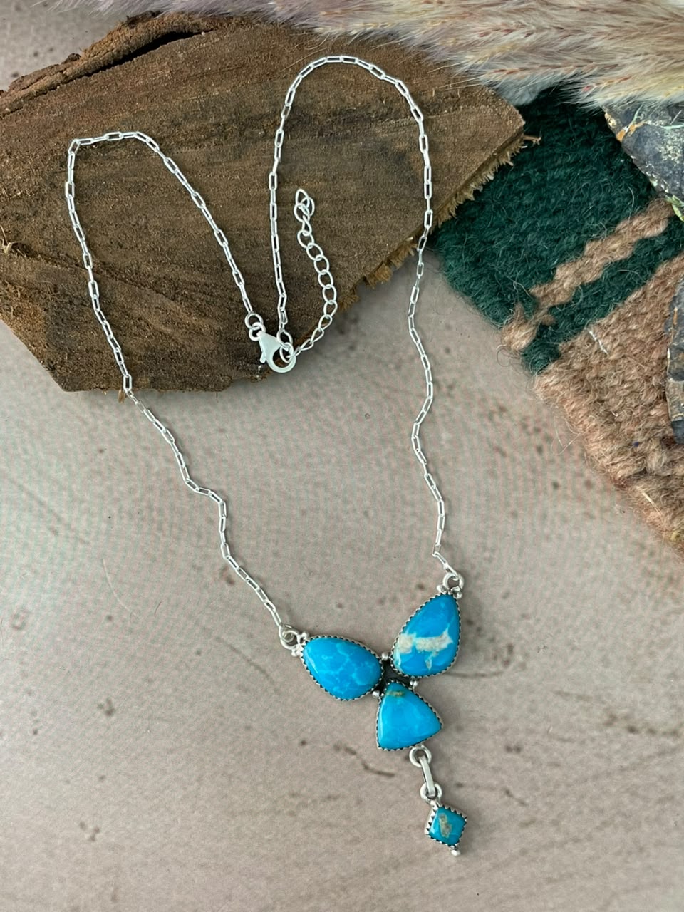Handmade Sterling Silver Hardy Pit Collection: Necklace Signed Nizhoni