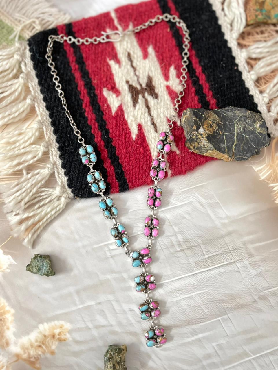 Handmade Sterling Silver Cotton Candy Necklace "Signed Nizhoni"