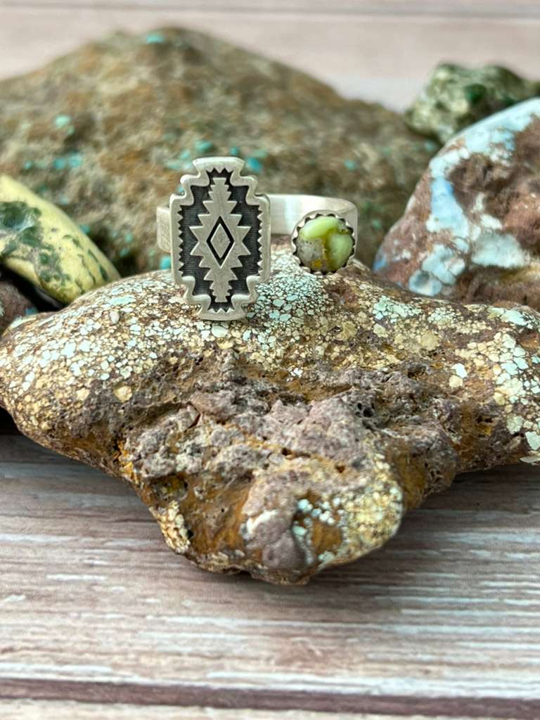 Handmade Sterling Silver Palomino Adjustable Ring "Signed Nizhoni"