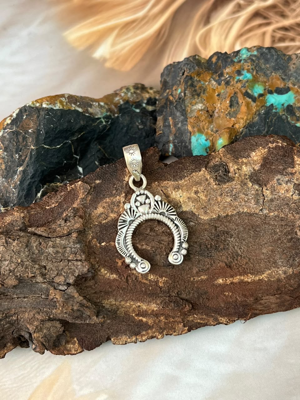 Handmade Sterling Silver Naja Pendant Signed Nizhoni