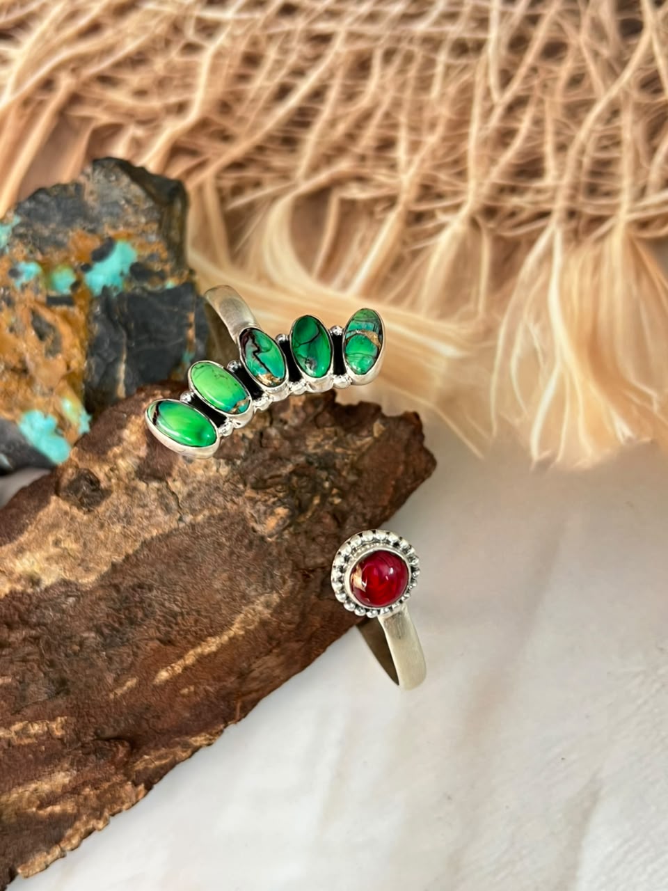 Handmade Sterling Silver Christmas Dahlia Collection: Cuff Bracelet Signed Nizhoni