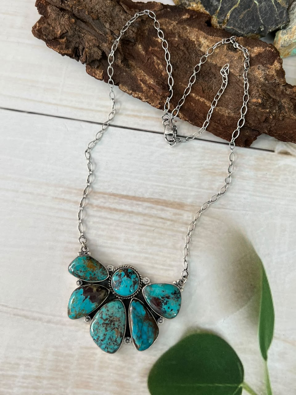 Handmade Sterling Silver Sierra Nevada Necklace Signed Nizhoni