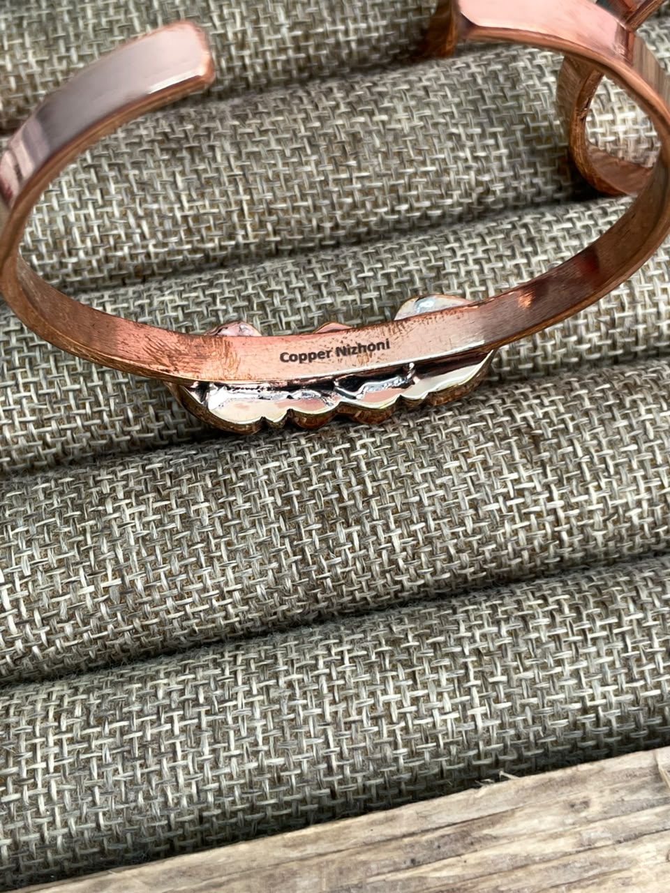 Handmade Royston, Paloma and Sonoran Mountain Turquoise Copper Collection: Cuff Bracelet Signed Nizhoni