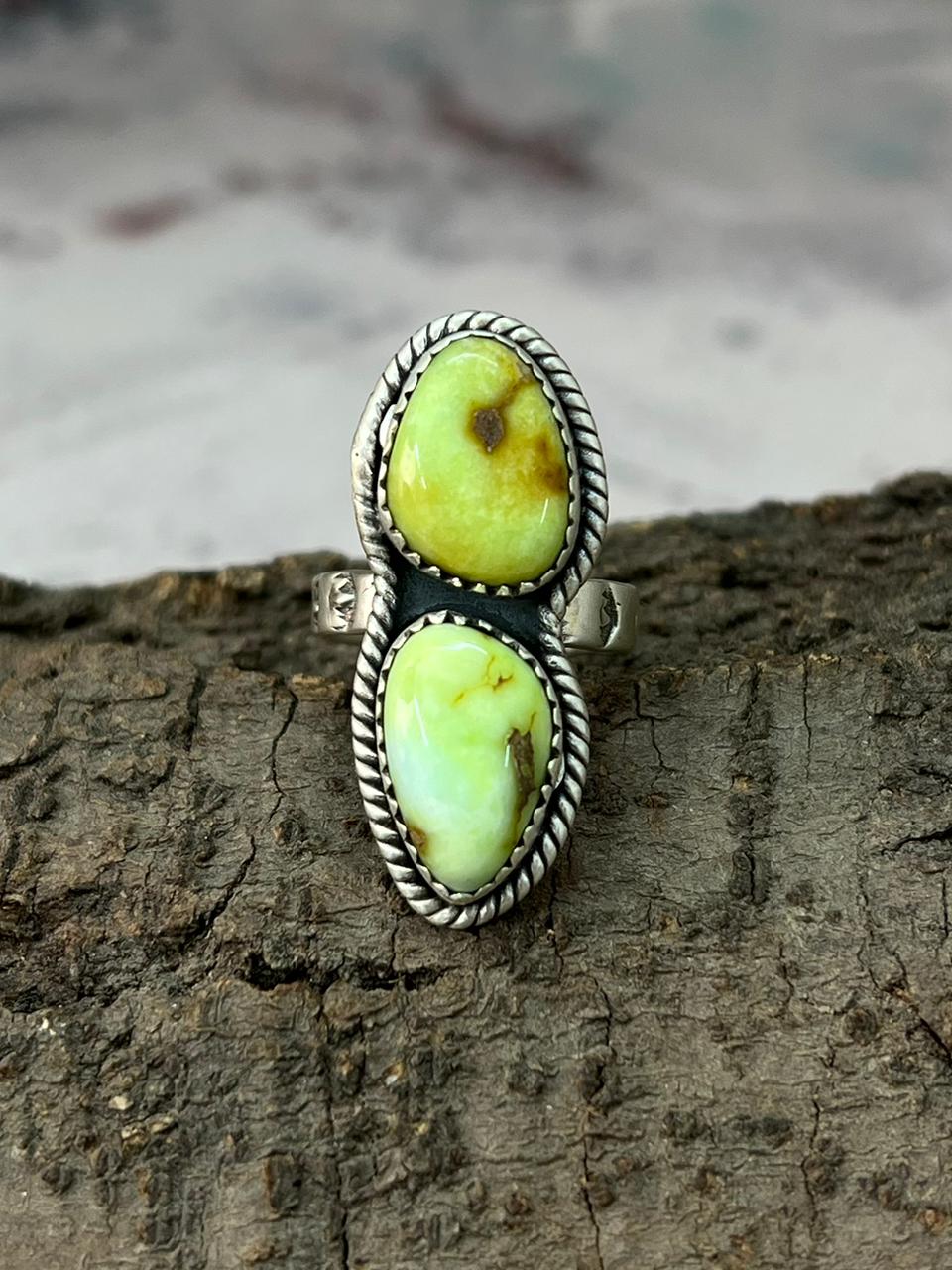 Handmade Sterling Silver Palomino Adjustable Ring "Signed Nizhoni"