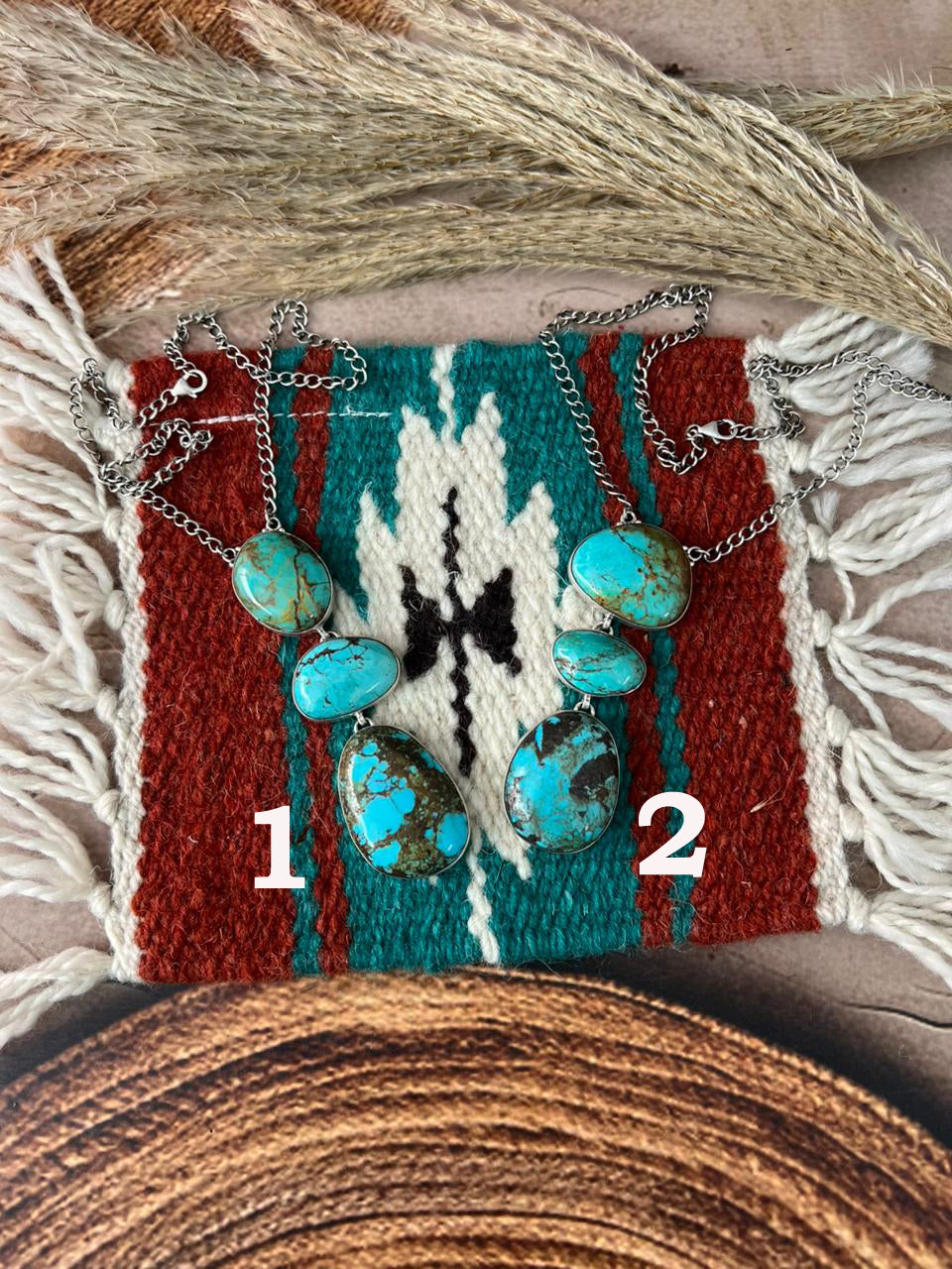 Handmade Sterling Silver Royston Turquoise Necklace "Signed Nizhoni"