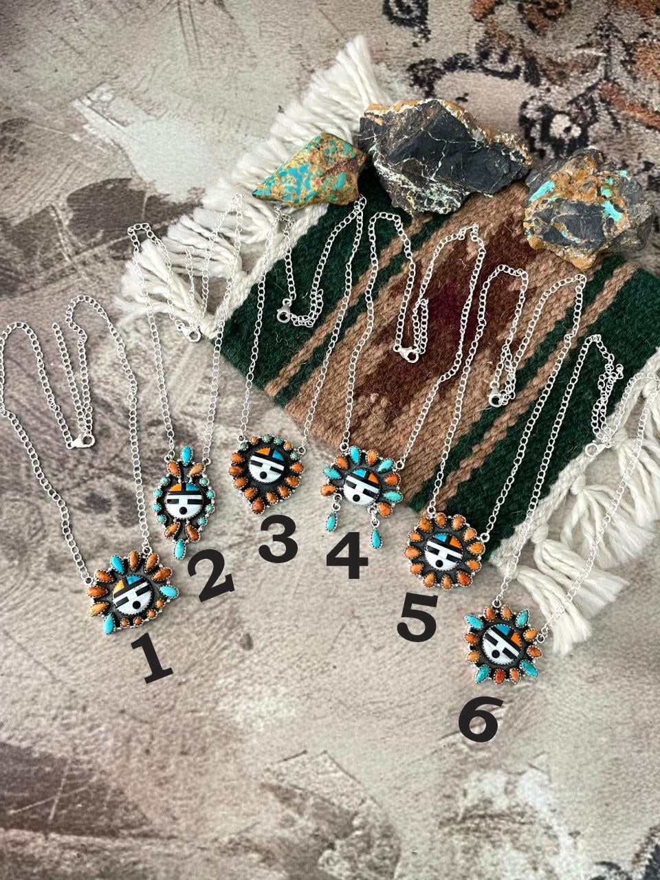 Handmade Sterling Silver Turquoise and MOP Necklace "Signed Nizhoni"