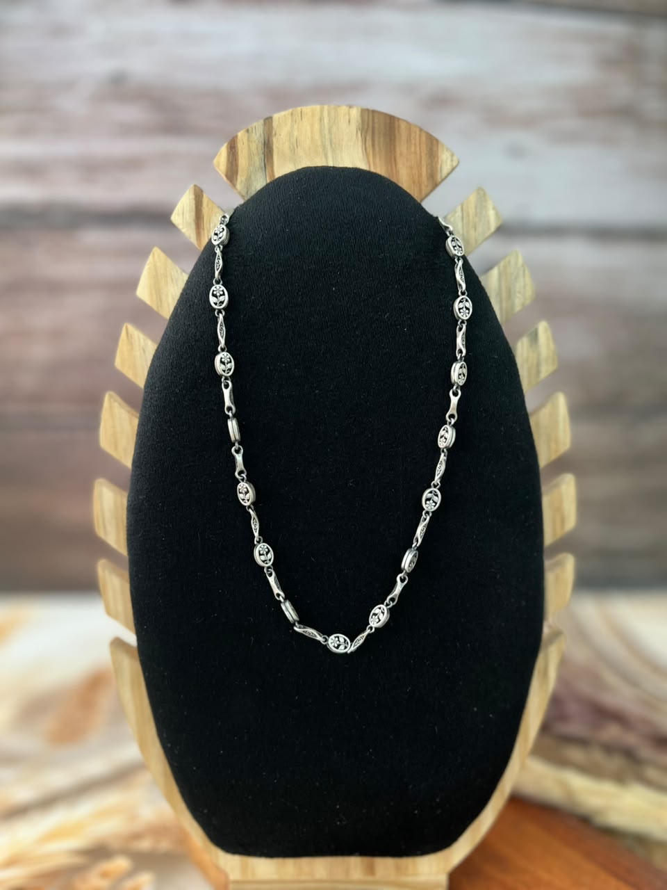 Handmade Sterling Silver Floral Necklace