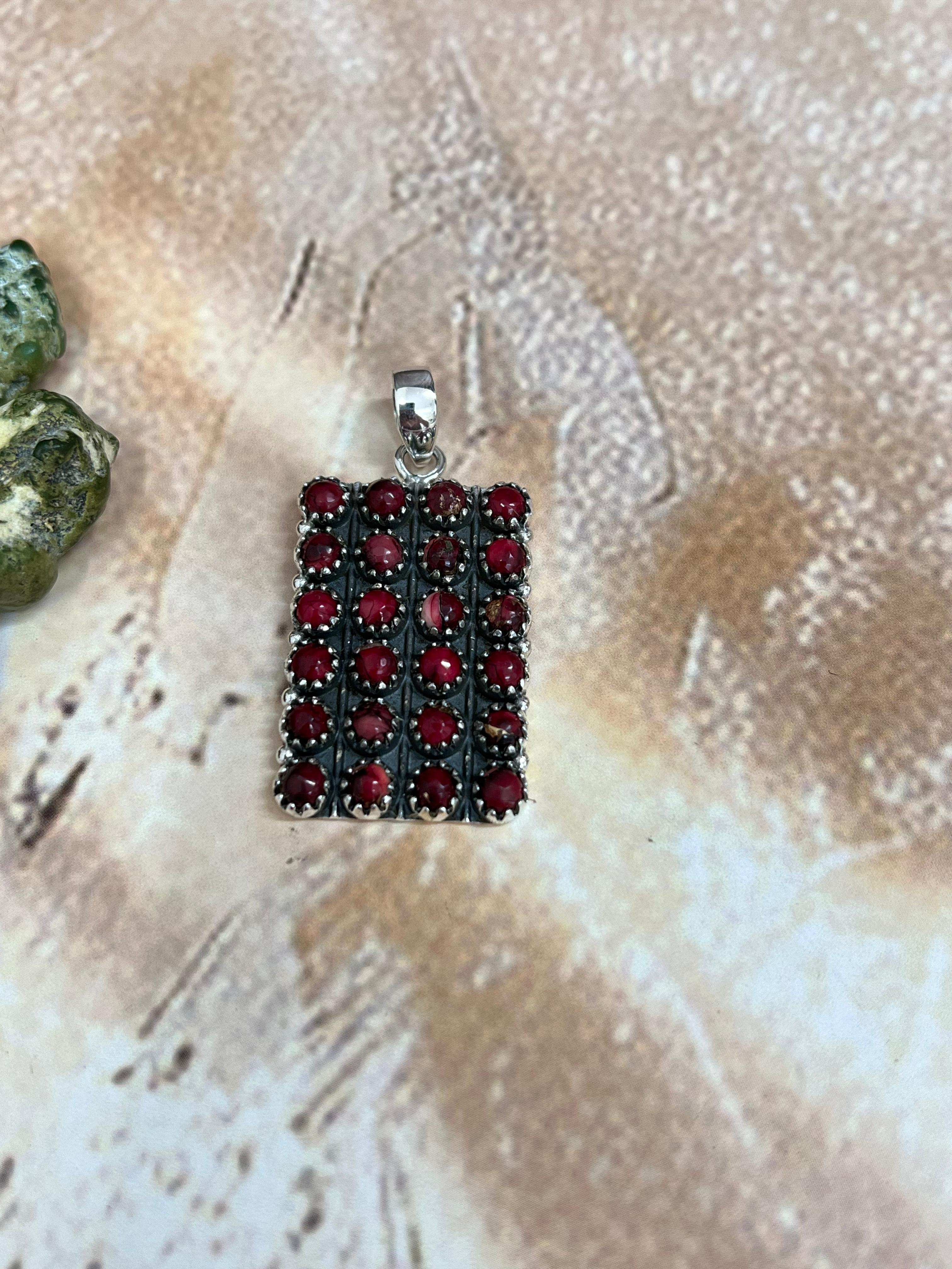 Handmade Sterling Silver Dahlia Rose Pendant with Signed Nizhoni