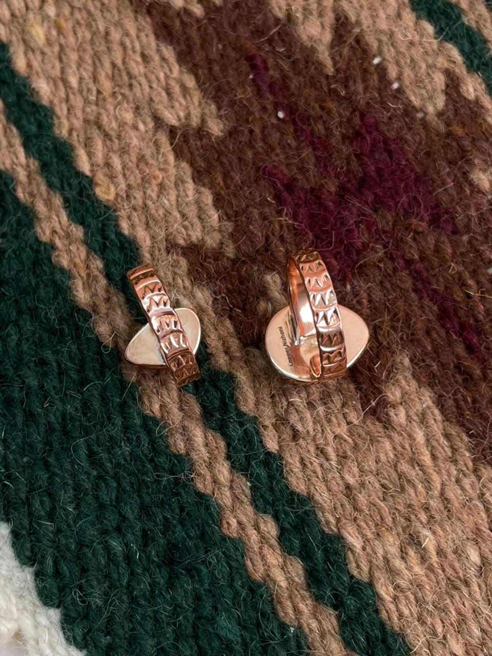 Handmade Golden Hills and Sierra Bella Turquoise Copper Collection: Adjustable Ring Signed Nizhoni