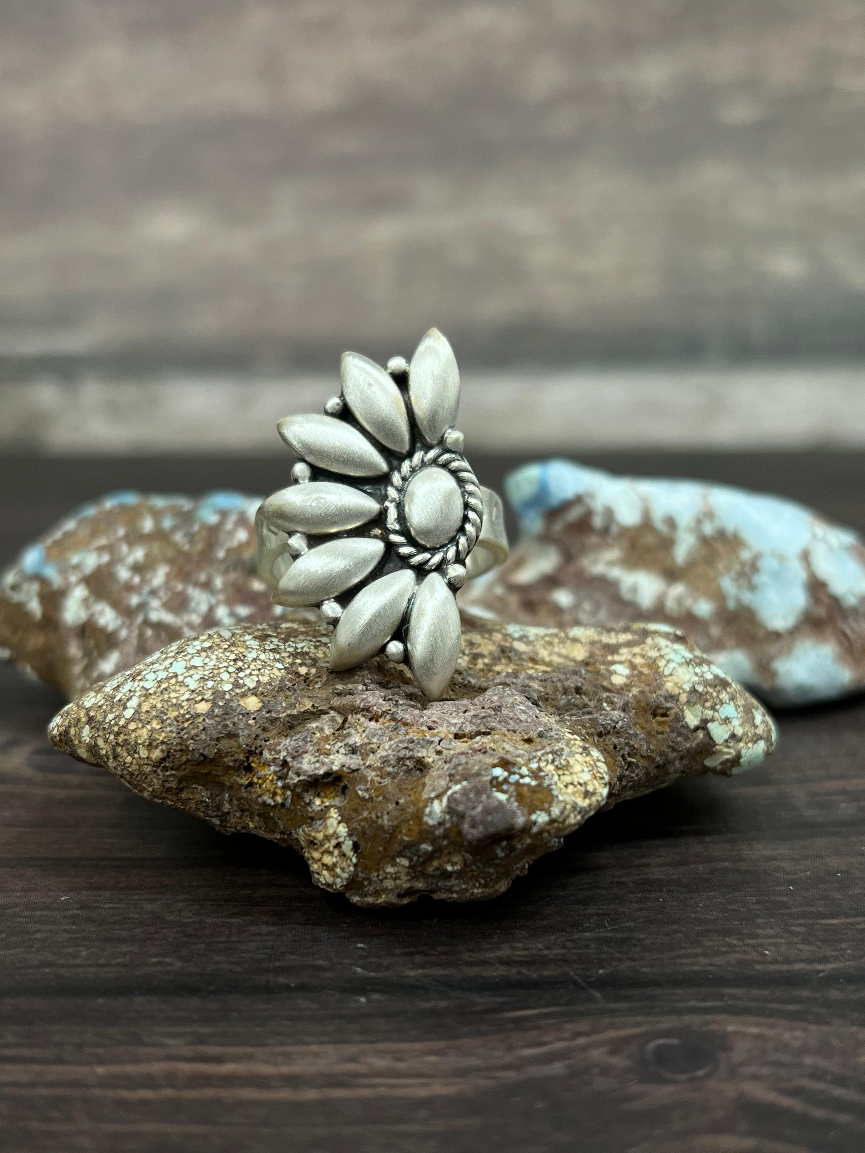 Handmade Sterling Silver Adjustable Ring With Signed Nizhoni