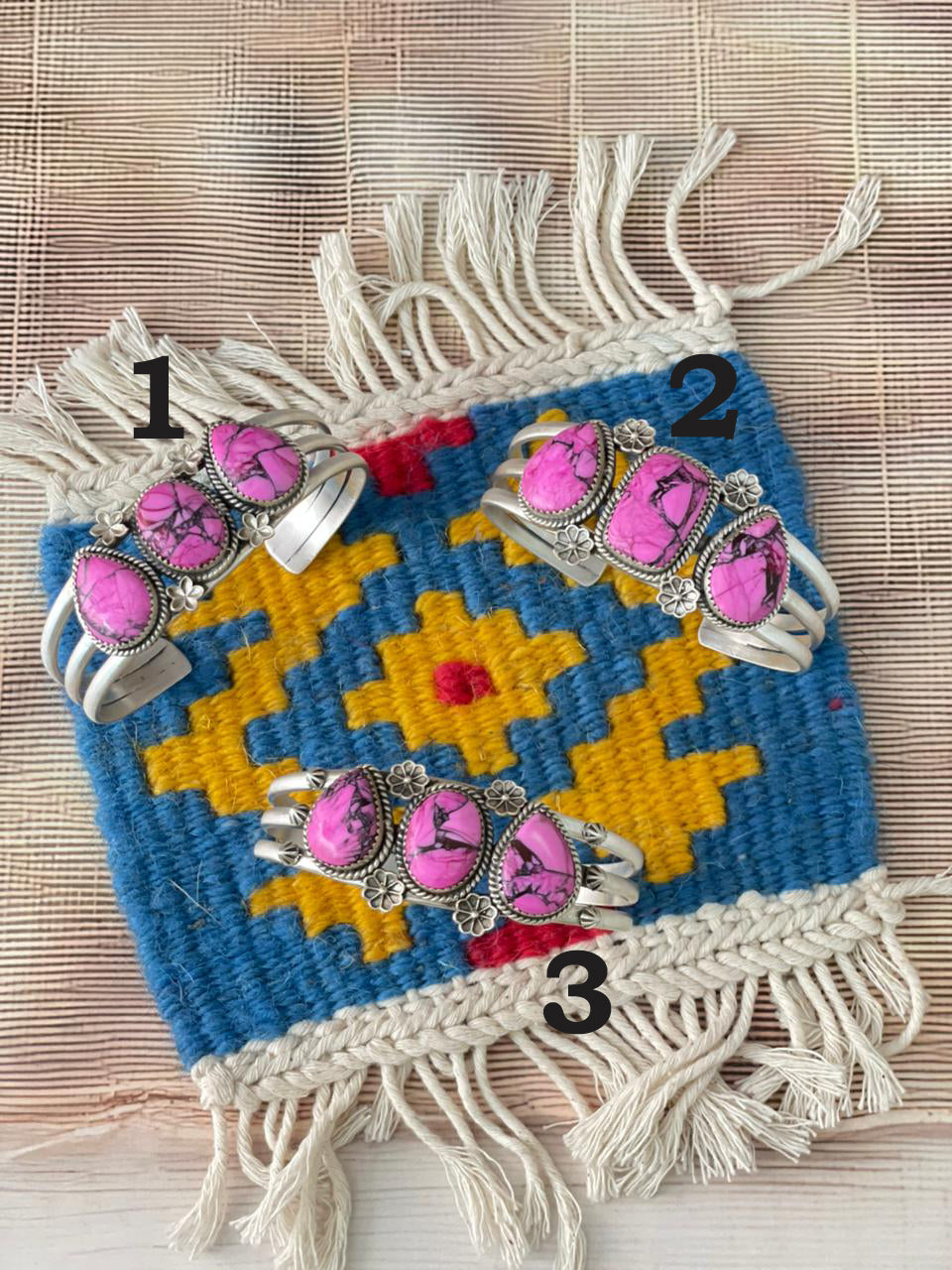 Handmade Sterling Silver Cheery Blossom Cuff Bracelet "Signed Nizhoni"