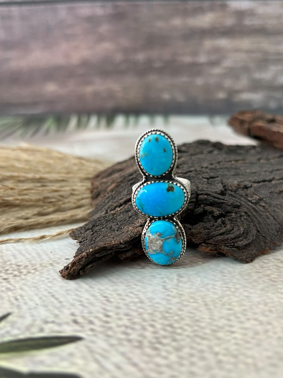 Handmade Sterling Silver Sierra Bella Turquoise Adjustable Ring Signed Nizhoni (4)