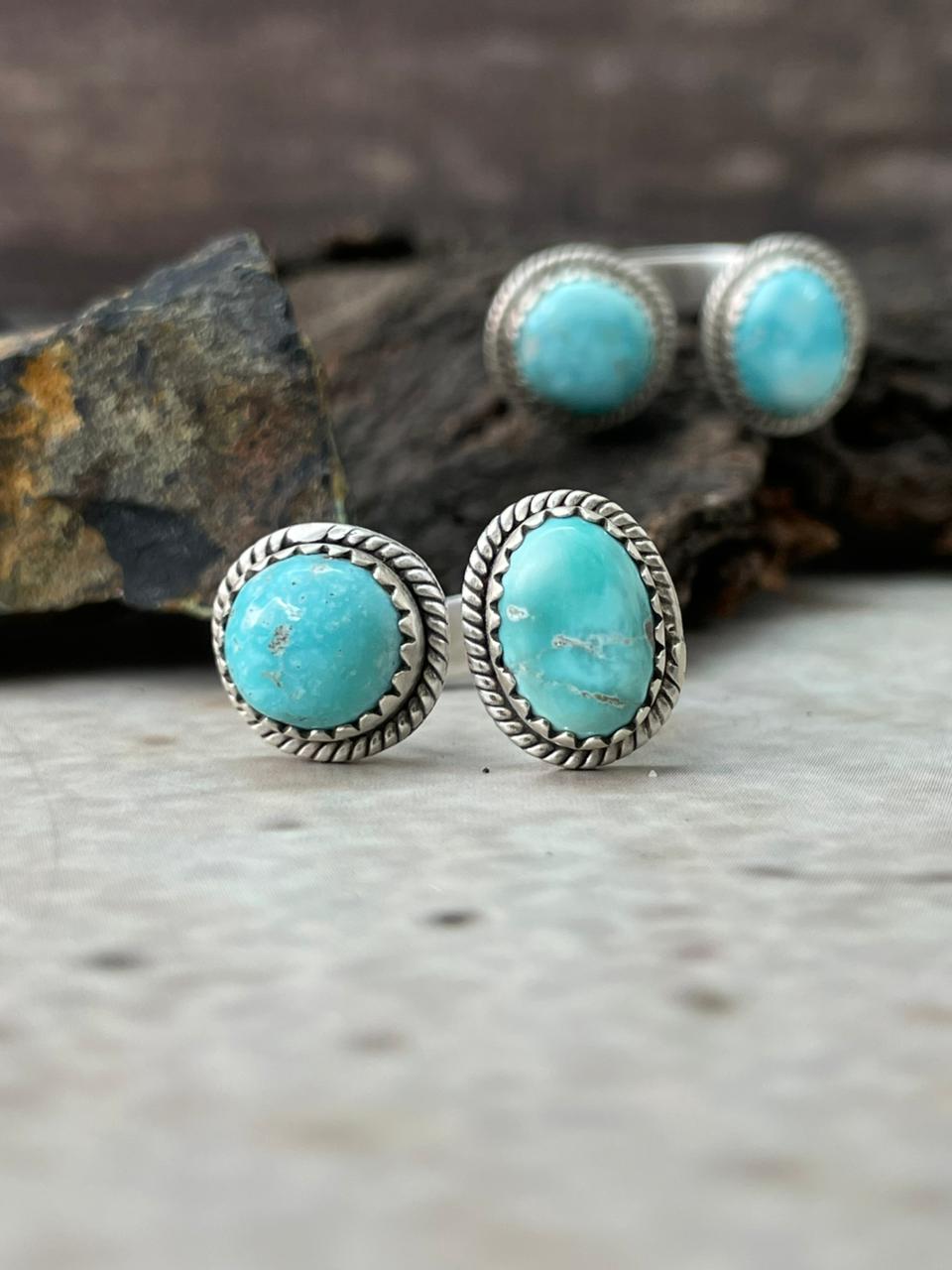 Handmade Sterling Silver White Water Adjustable Ring "Signed Nizhoni"