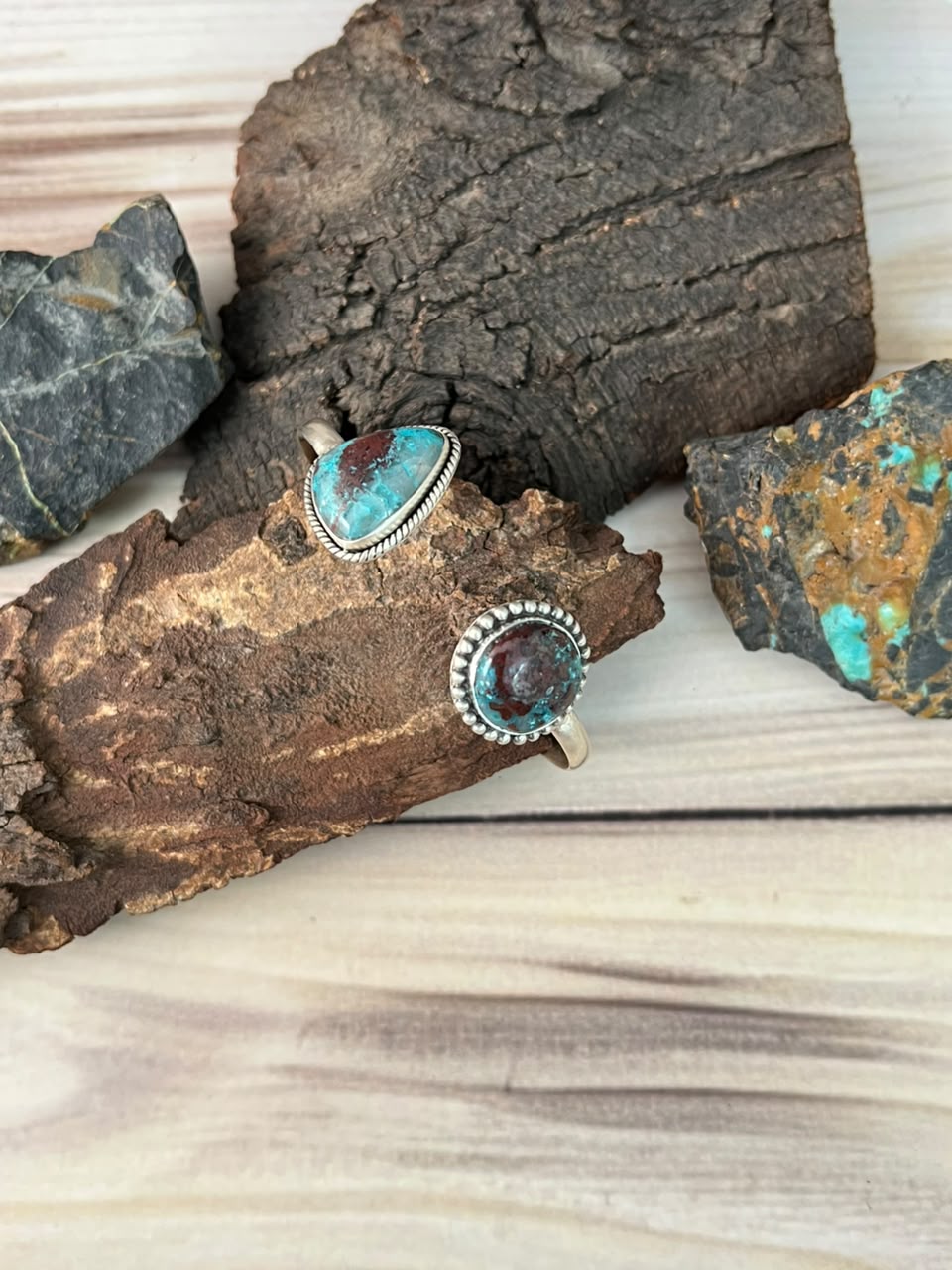 Handmade Sterling Silver Gem Silica Collection: Cuff Bracelet Signed Nizhoni