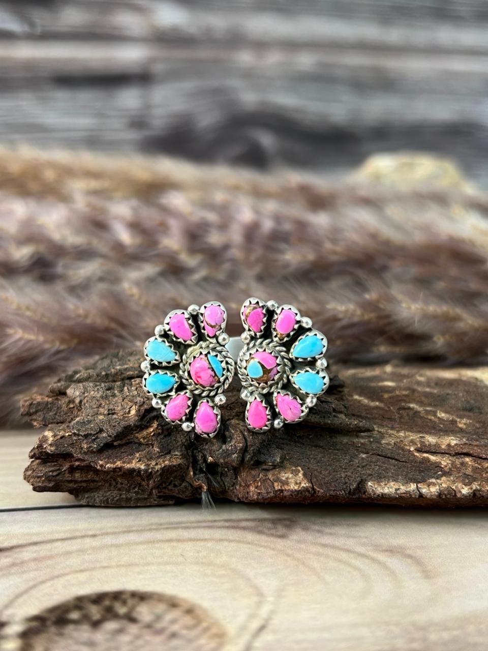 Handmade Sterling Silver Cotton Candy Adjustable Ring Signed Nizhoni