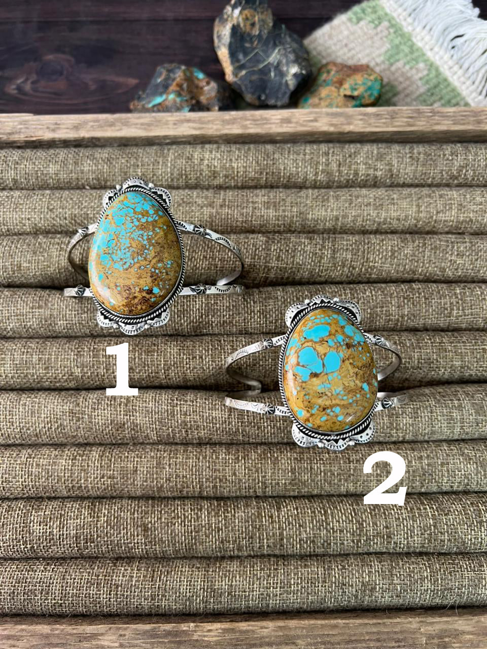 Handmade Sterling Silver Royston Turquoise Cuff Bracelet "Signed Nizhoni"