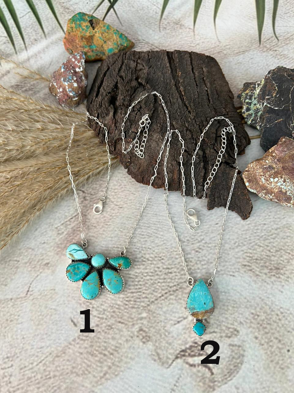 Handmade Sterling Silver Santa Maria Turquoise Necklace "Signed Nizhoni"