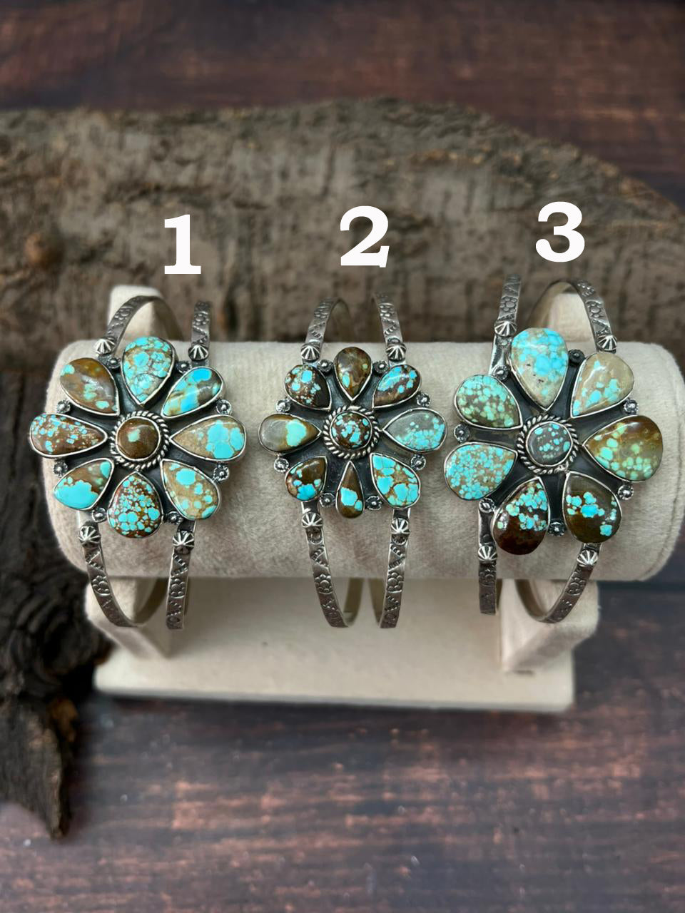 Handmade Sterling Silver Number 8 Turquoise Cuff Bracelet "Signed Nizhoni"