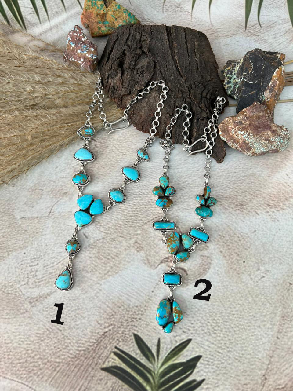 Handmade Sterling Silver Santa Maria Turquoise Necklace "Signed Nizhoni"