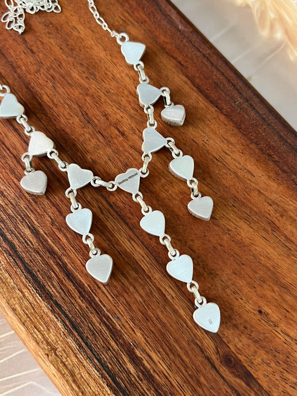 Handmade Sterling Silver Kingman Turquoise Heart Choker Necklace Signed Nizhoni
