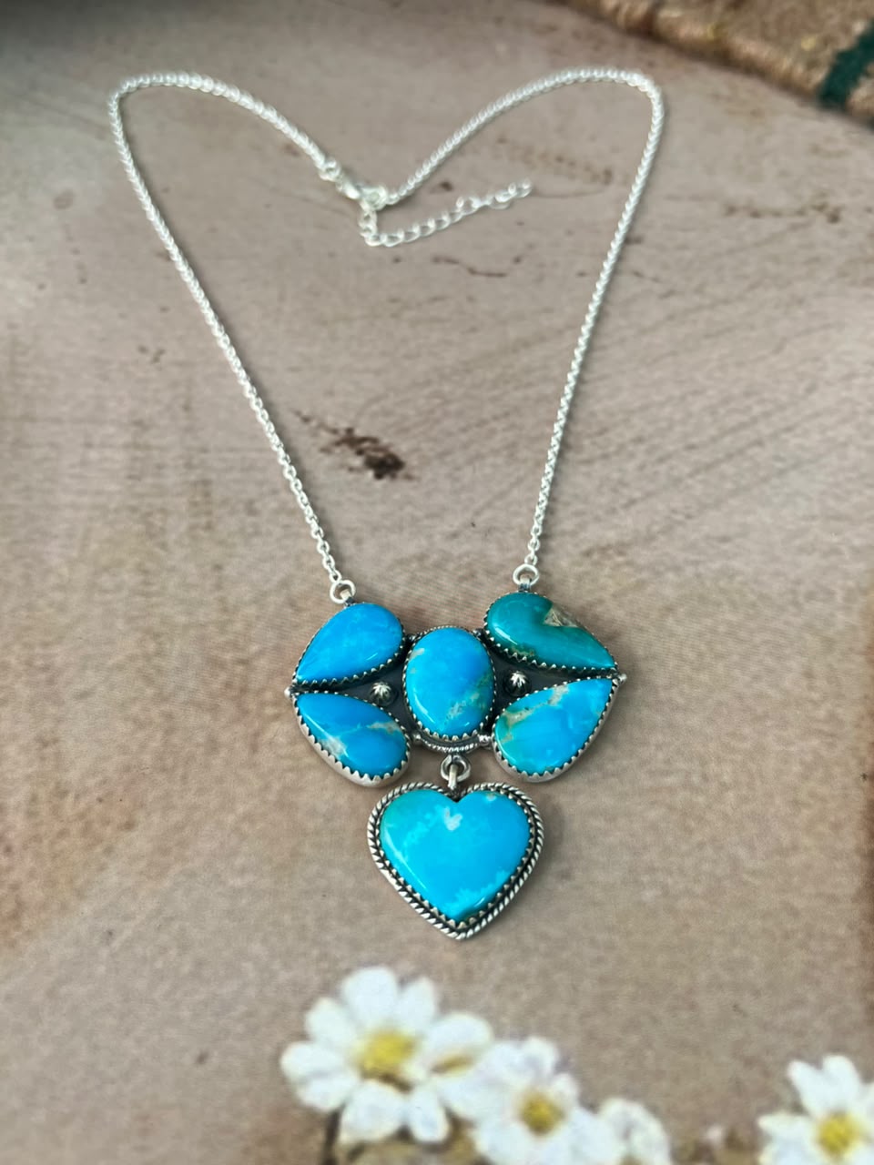 Handmade Sterling Silver Hardy Pit Collection: Necklace Signed Nizhoni