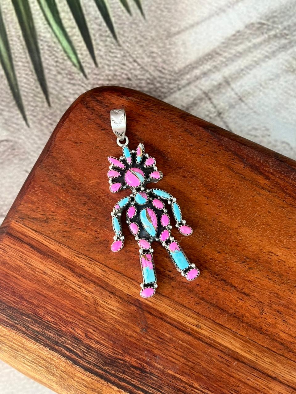 Handmade Sterling Silver Cotton Candy Pendant "Signed Nizhoni"