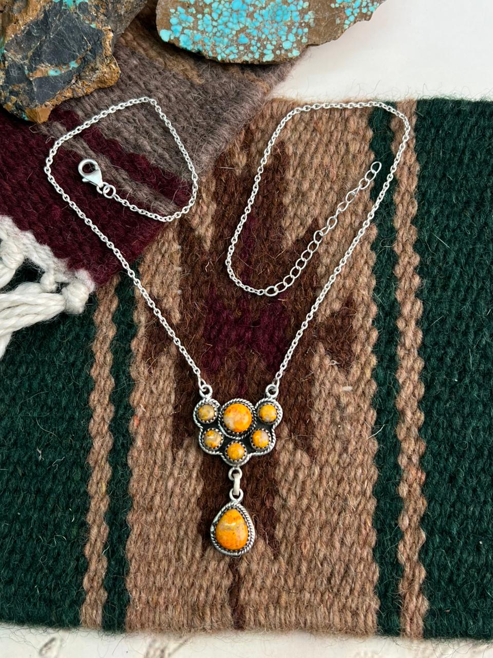 Handmade Sterling Silver Bumblebee Necklace "Signed Nizhoni"