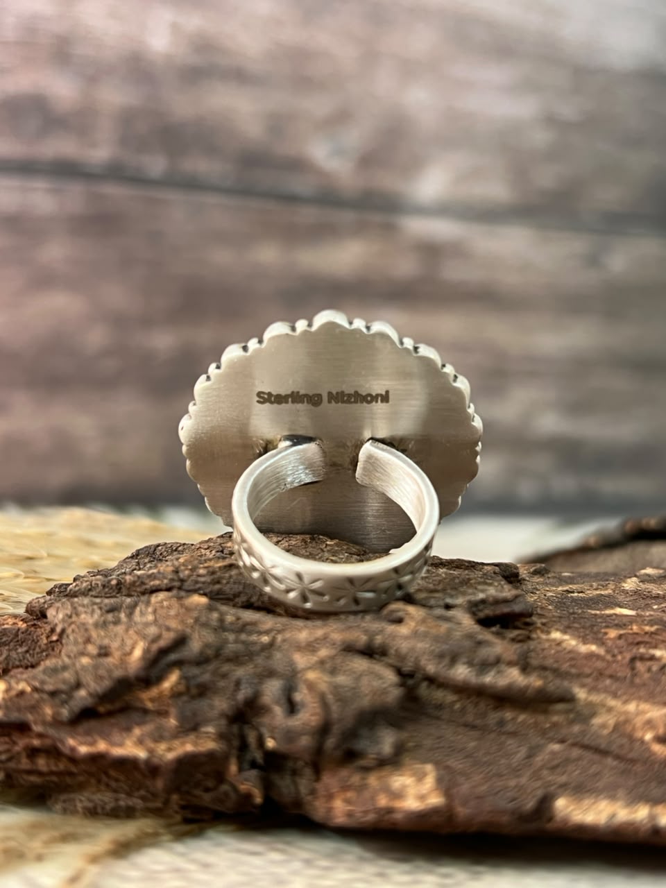 Handmade Sterling Silver Cotton Candy Adjustable Ring Signed Nizhoni