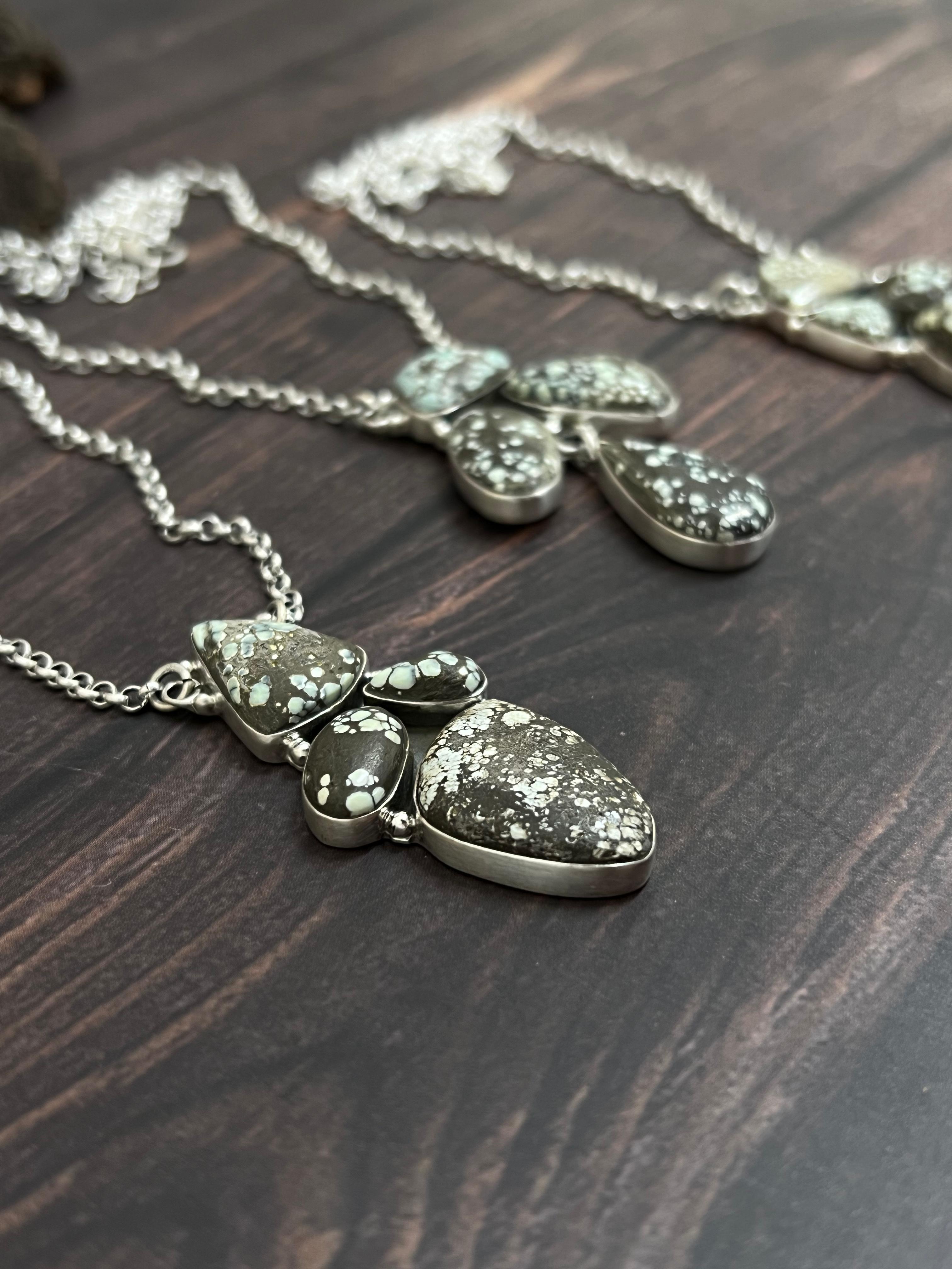 Handmade Sterling Silver Starfox Variscite Necklace Signed Nizhoni