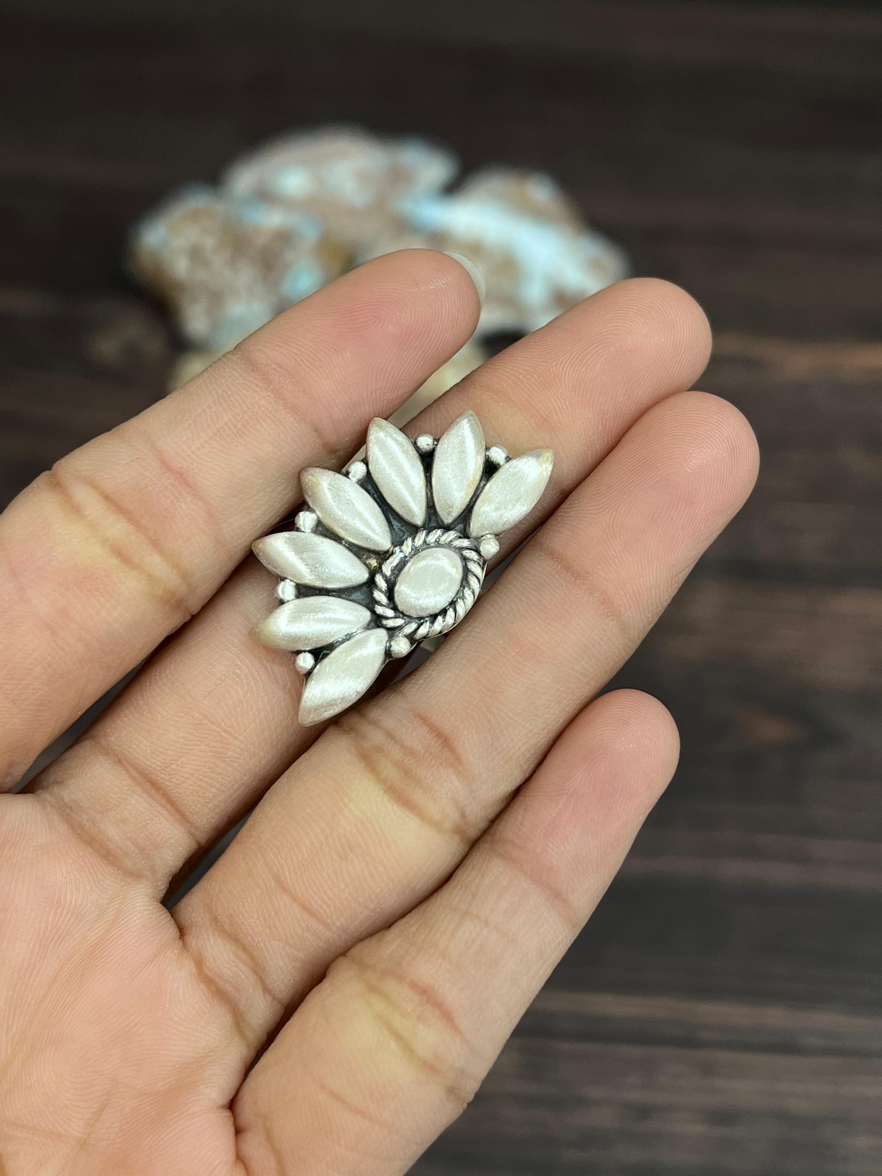 Handmade Sterling Silver Adjustable Ring With Signed Nizhoni