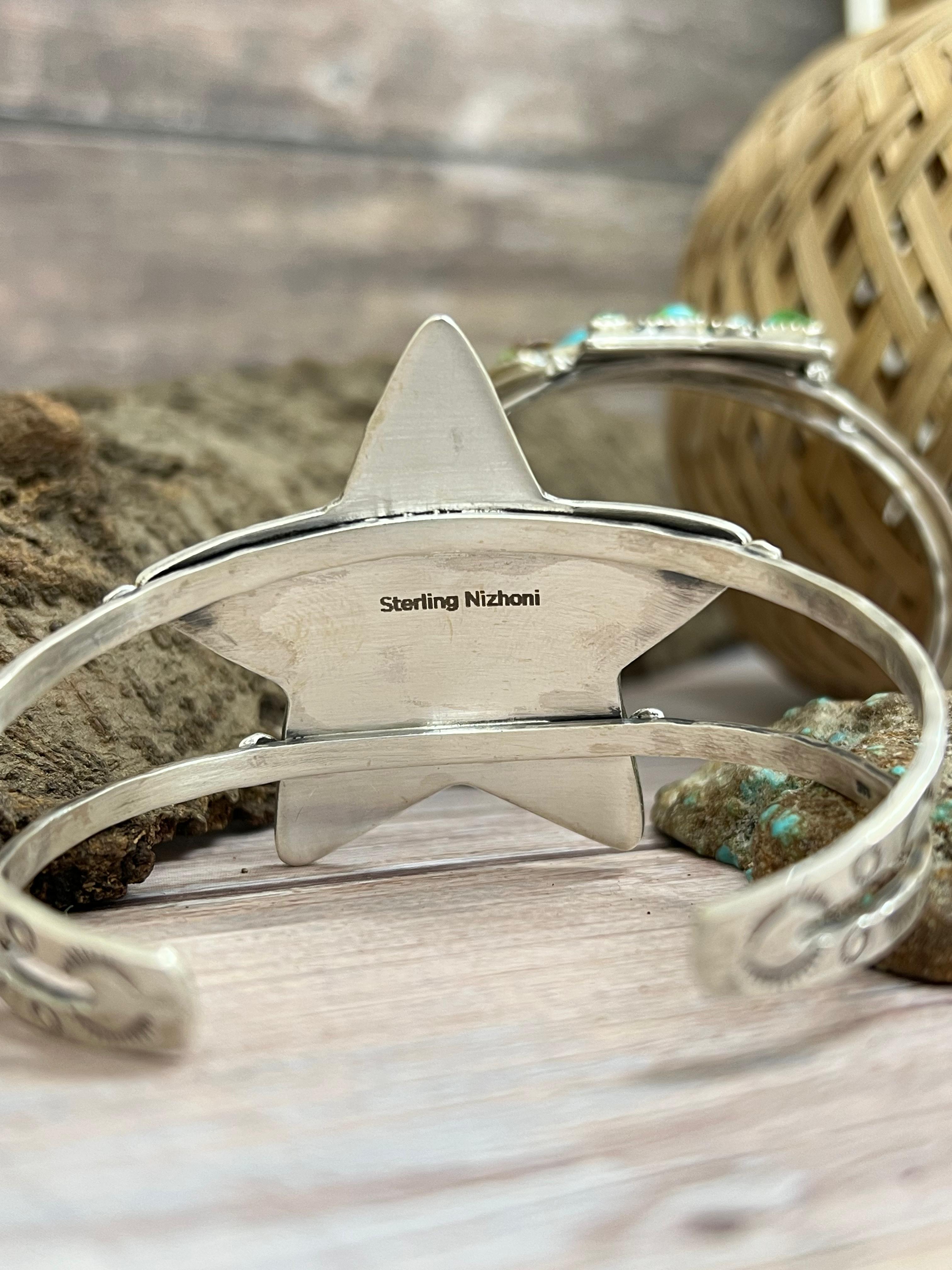 Handmade Sterling Silver Golden Hill, Sonoran Mountain Turquoise Star